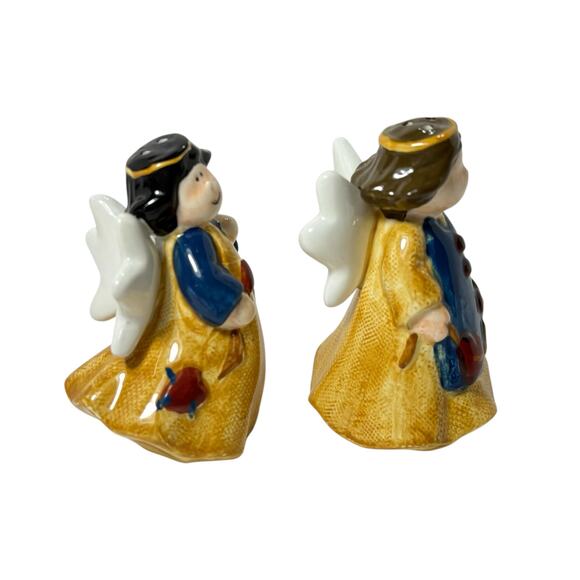 VTG Y2K Hand-Painted Ceramic Angel Salt & Pepper Shakers Set of 2 Collectible - Picture 4 of 7